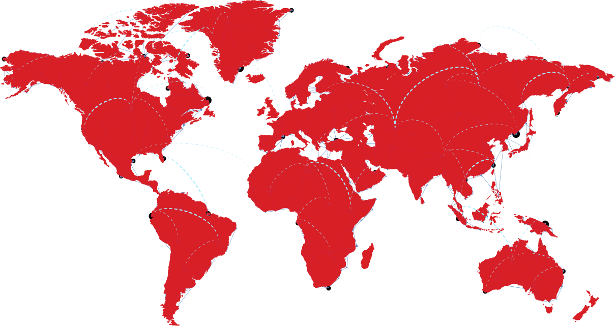 International presence map