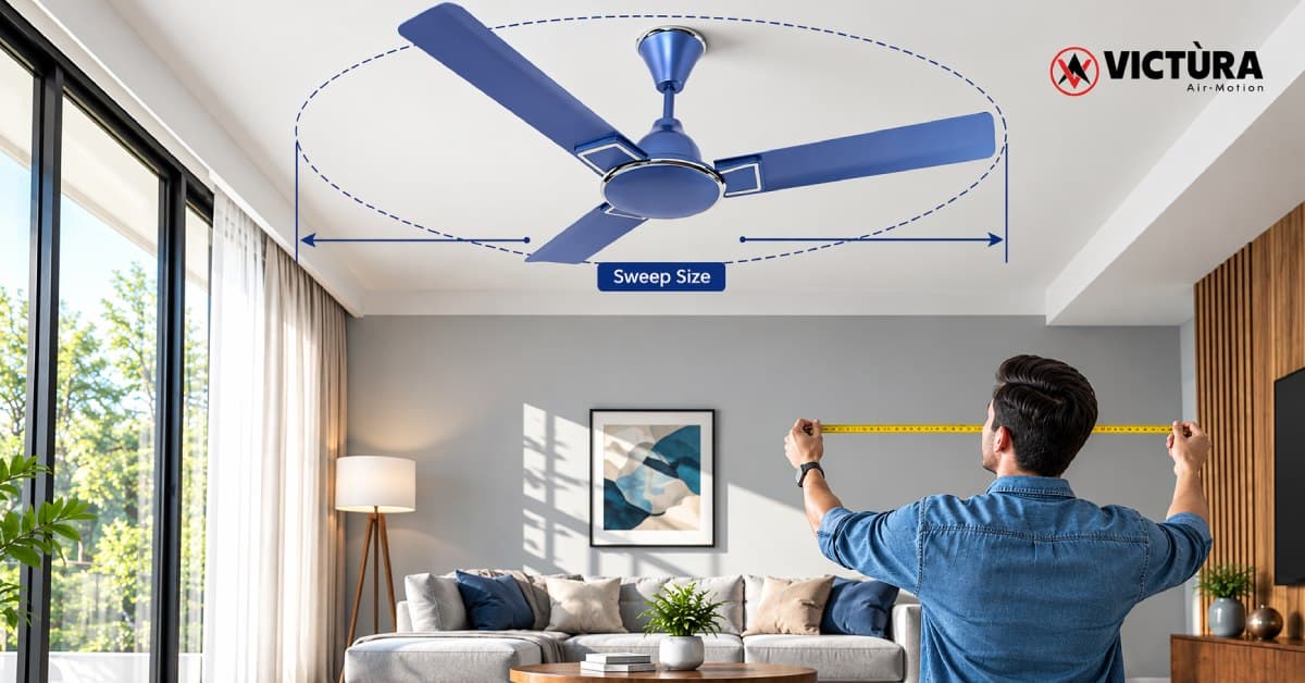 Ceiling Fan Sizes Guide 2026 How To Measure Ceiling Fan Size for Your Room